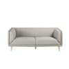 3-Sitzer-Sofa mit Samtbezug, hellgrau